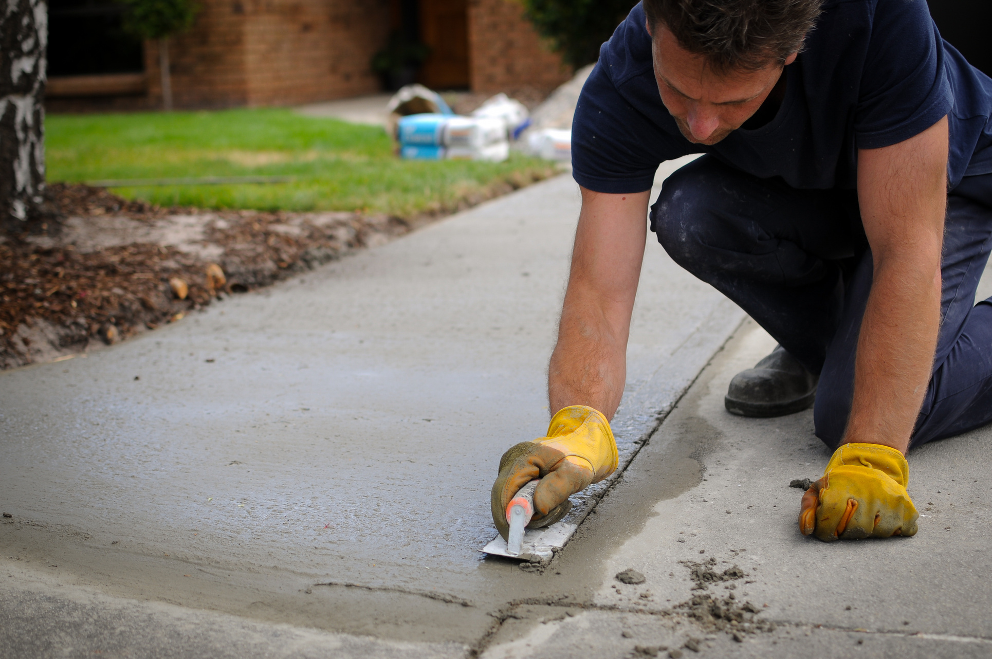 DIY Home Driveway Cement Work